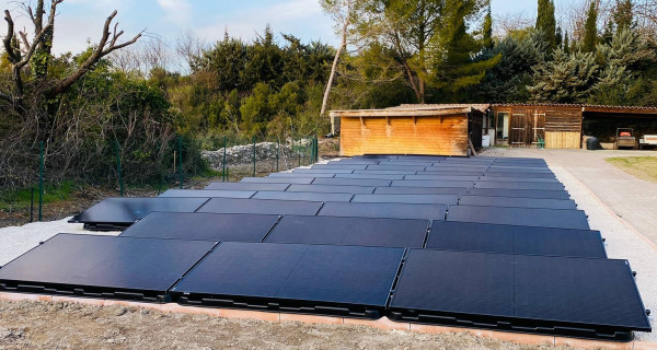 Panneaux solaires au sol Aix